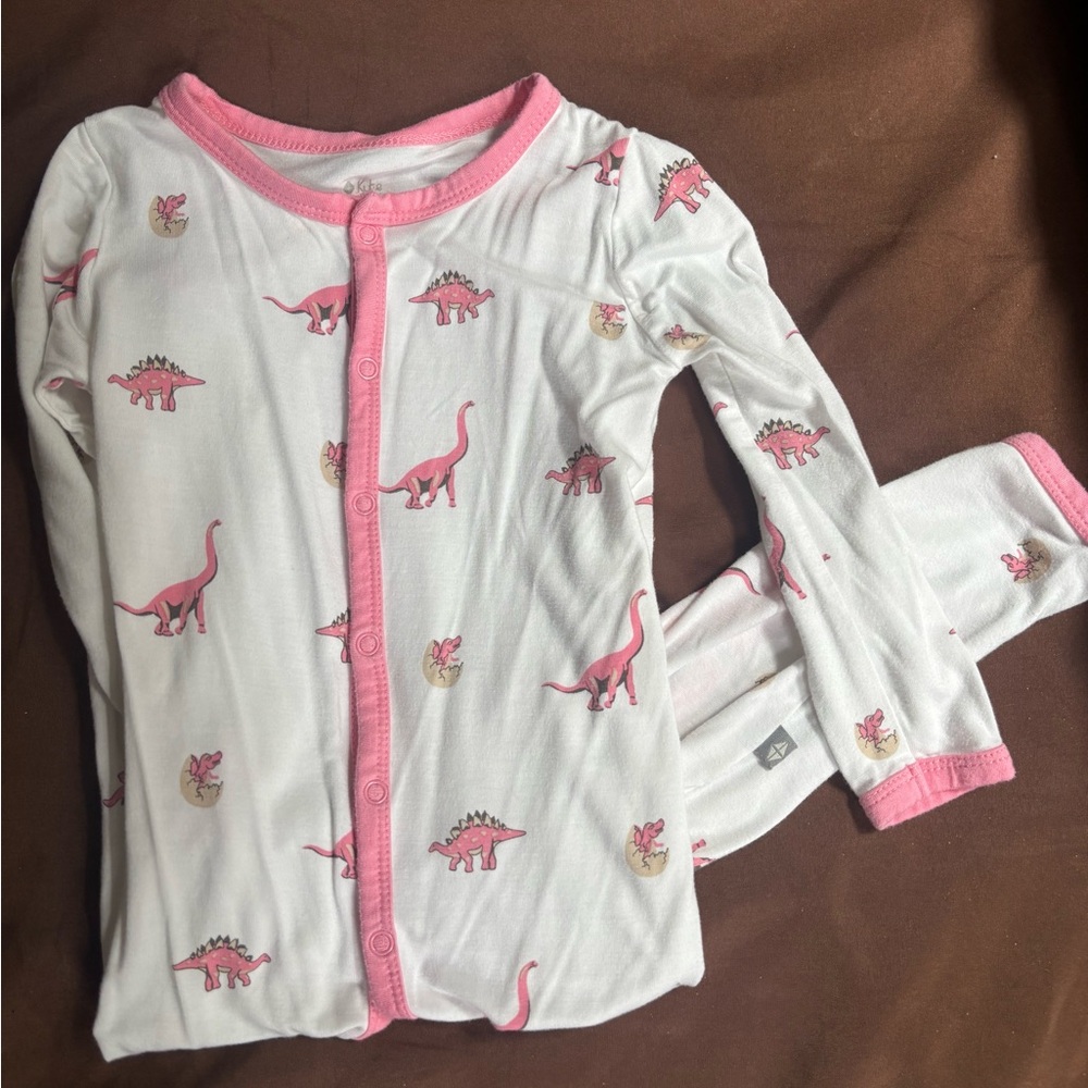 Kyte Baby Pink Dino Pajamas